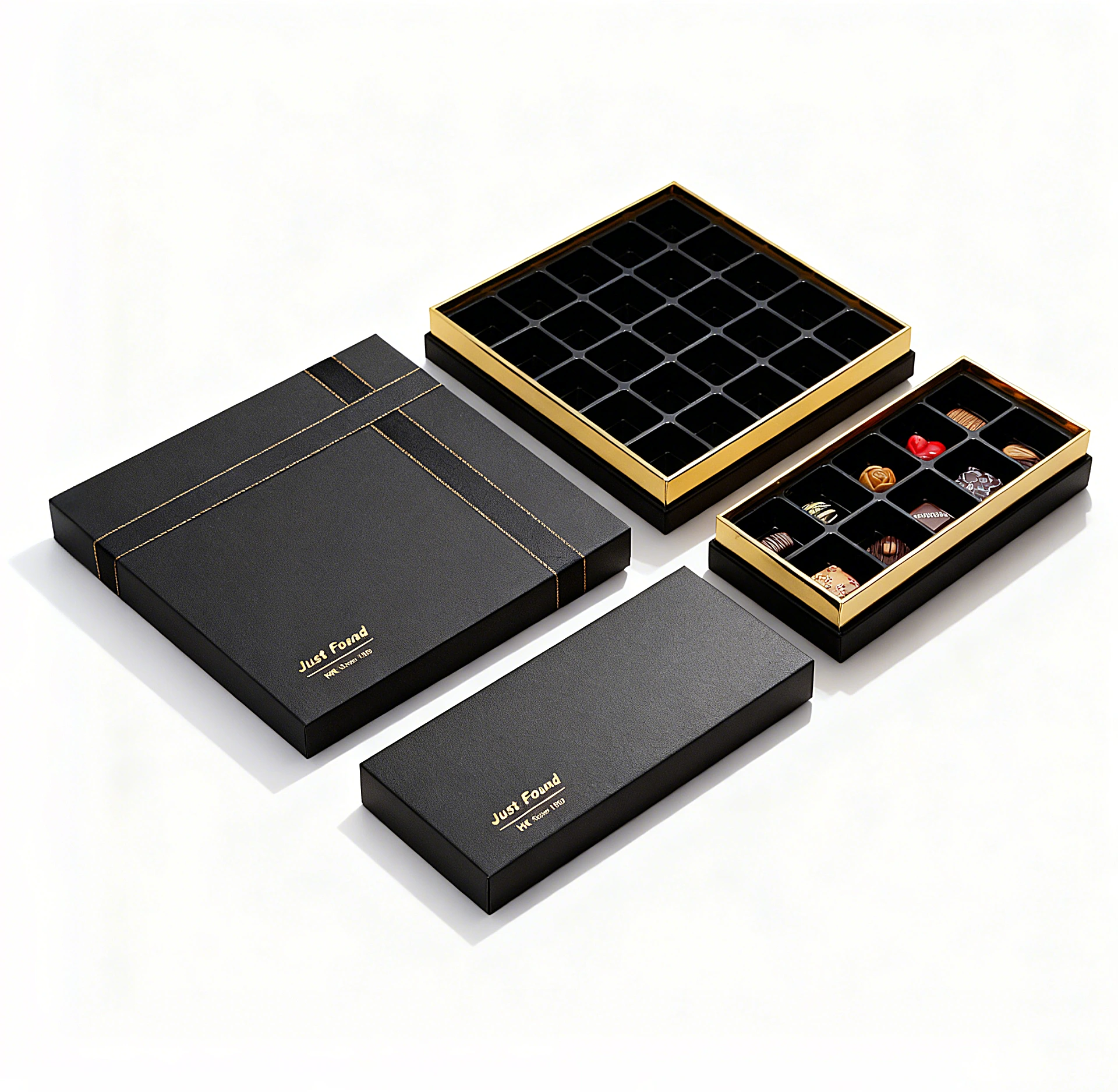Chocolate boxes wholesale packaging sample for custom order planning